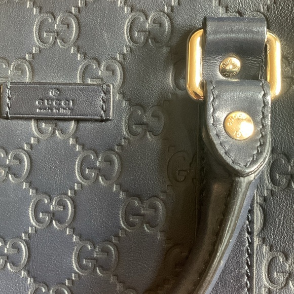 💙Beautiful Authentic GUCCI Guccissima Navy Boston Bag💙💙 - Picture 13 of 13